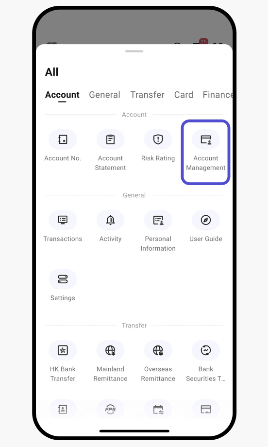 Step 1 Account Management