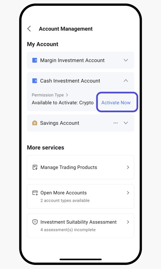 Step 2 Activate Crypto Trading